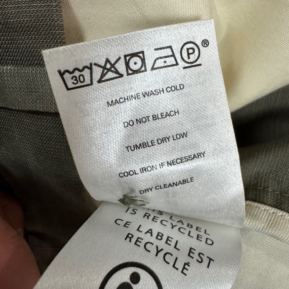 Outerknown Nomad Chino Pant Mens 34x32) Olive Green Cotton Hemp Stretch - Picture 5 of 9
